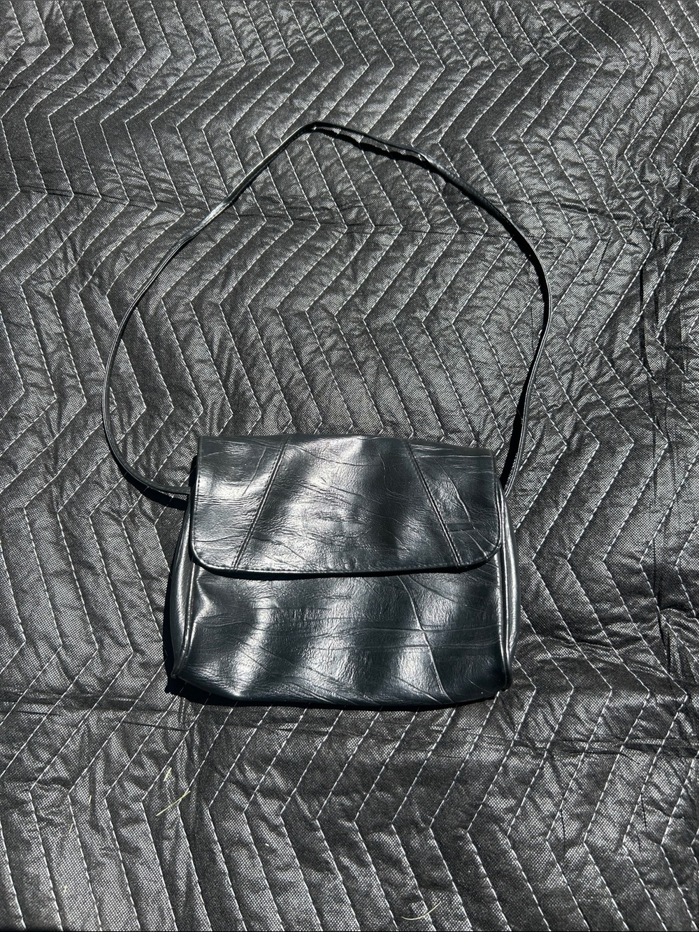 Classic Black Leather Crossbody Bag
